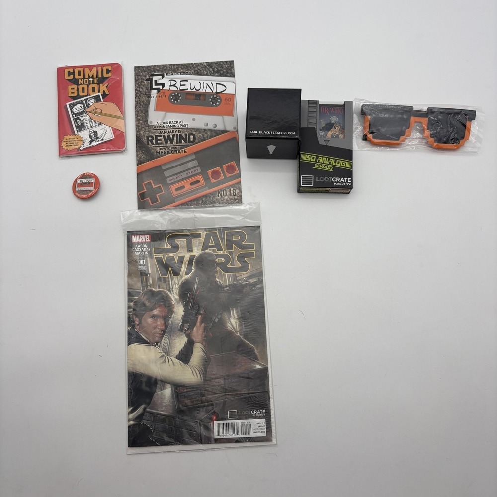 Loot Crate January 2015‎ Rewind Box Star Wars Voltron Shirt Dr Who Figure Set